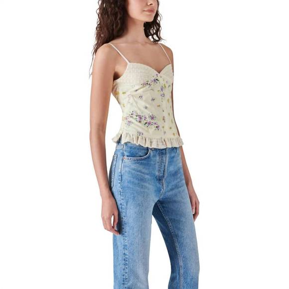 NEW STEVE MADDEN blossom bustier top in multi - Picture 2 of 3